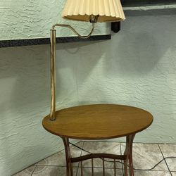 Side table with lamp