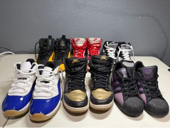 Pairs Of Pre Owned Shoe Lot Sizes 4, 4.5, 5, 5.5,7.5 Jordan NIKE Reebok