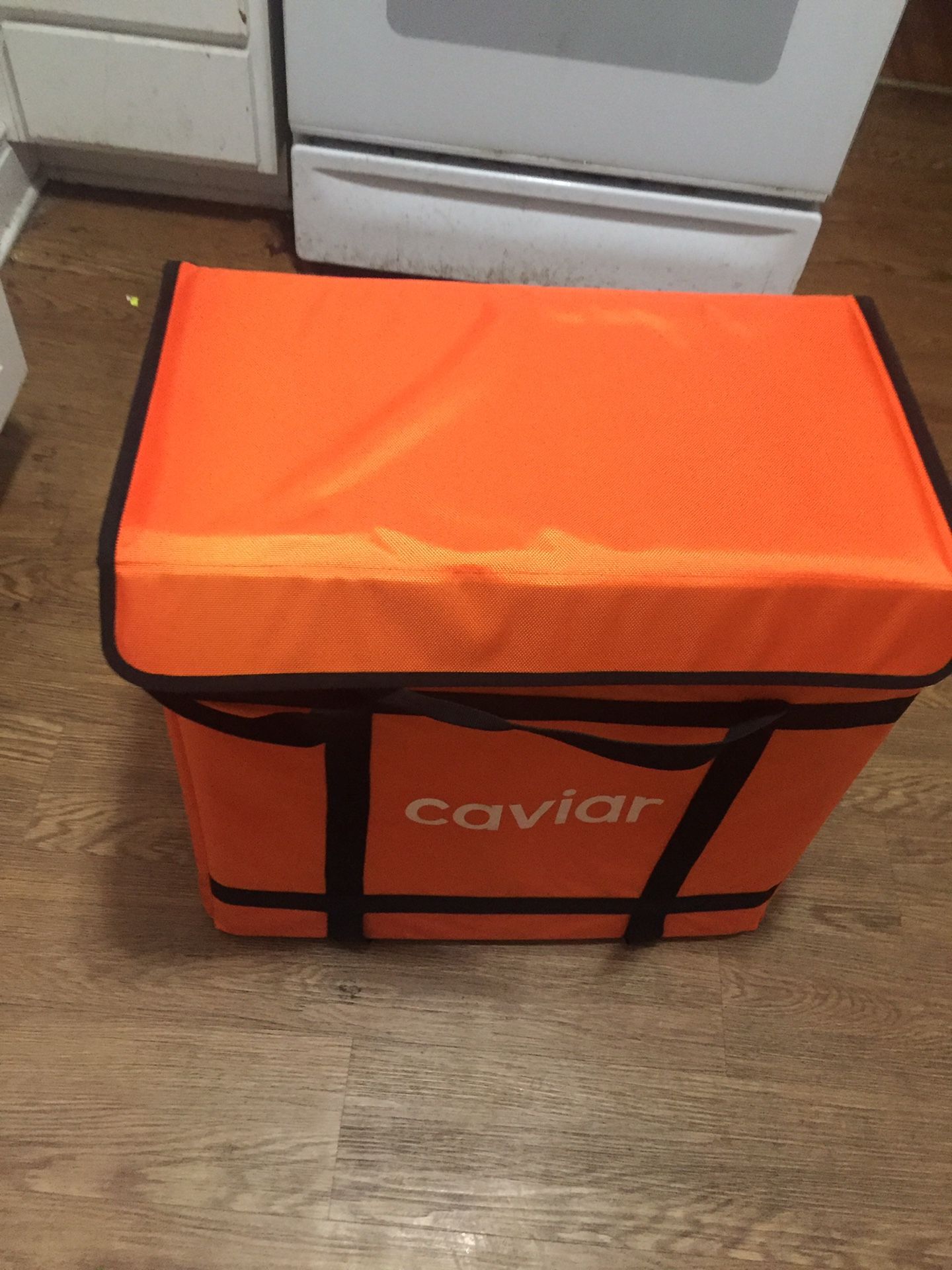 caviar delivery backpack