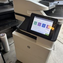 HP MFP E72535 Mono COPIER PRINTER SCAN FAX 3 Trays Including LCC Low Meter