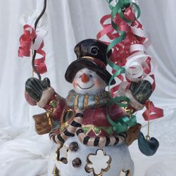 Christmas Snowman Candle Holder