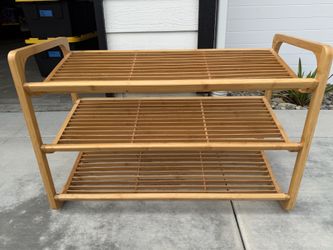 Bamboo shoe rack