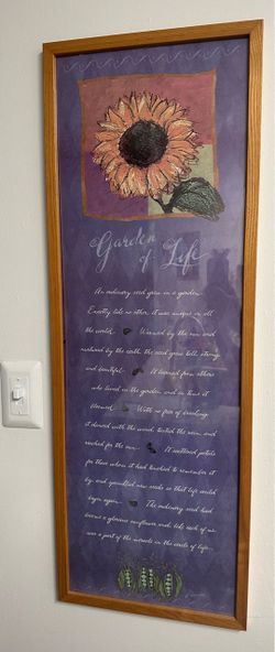 Sunflower Poem wall decor