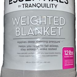 Essentials by Tranquility Weighted Blanket 48 in x 72 in 12 lb Gray