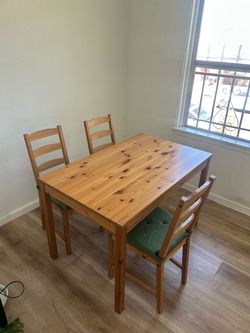 IKEA wooden table and chairs