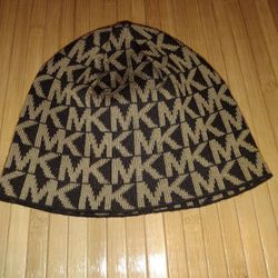 Michael Kors Brown Beanie Hat One Size 