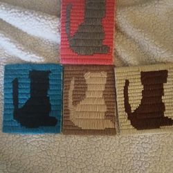 4 Cat Coasters