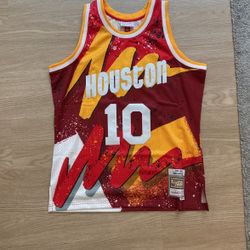 Size Large - Mitchell And Ness Vintage Authentic Swingman Jersey NBA Basketball Houston Rockets Sam Cassell New Era Nike Sports