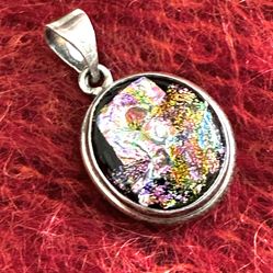 Sterling Silver Dichroic Pendant 