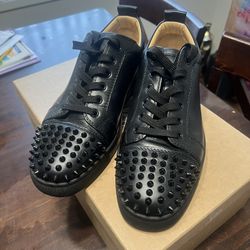 Christian Louboutin Louis Junior Spikes Flat Black