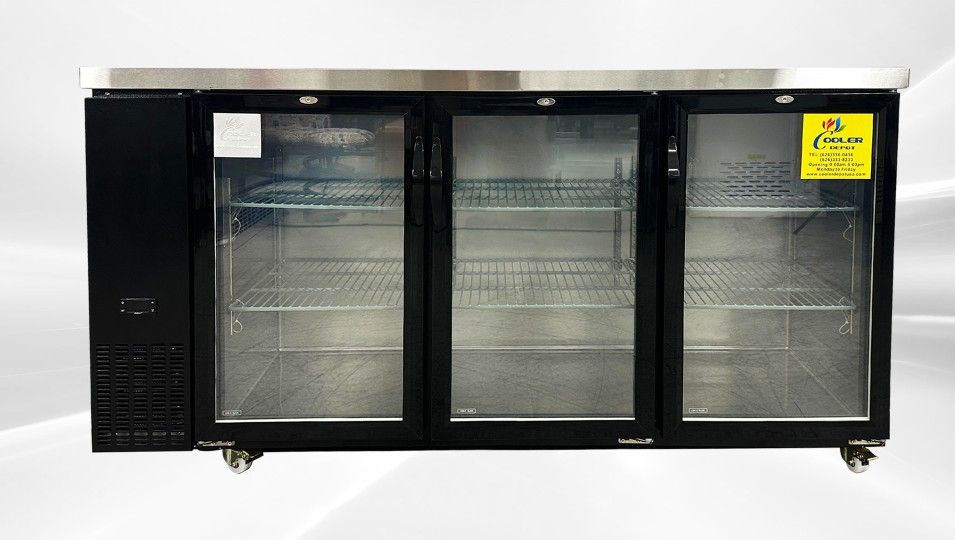 NSF 72 ins Beer Bar Glass Door Refrigerator Black case UUB24-72G
