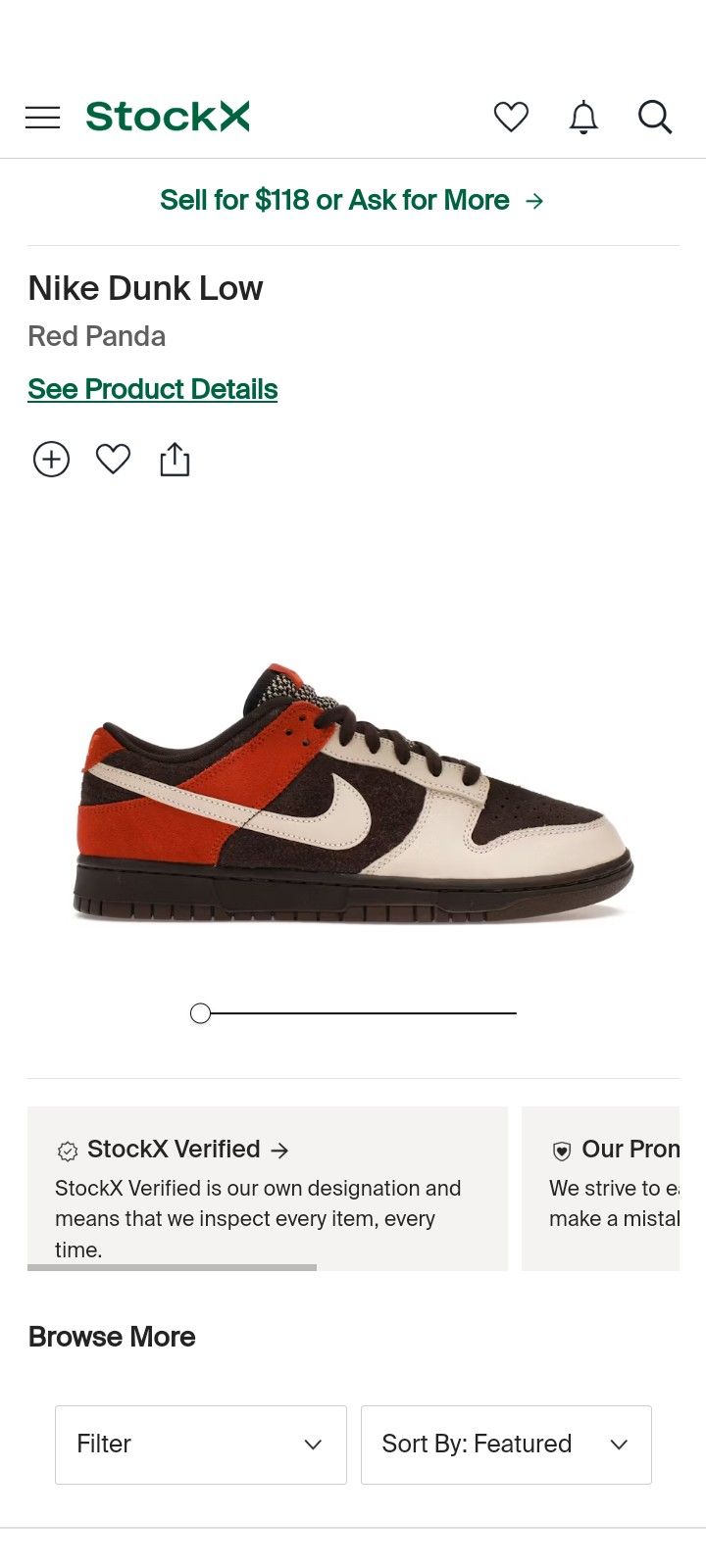 Nike Dunk Low Red Panda