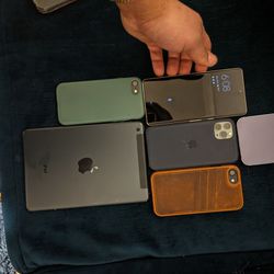 5 iPhones and one Google Pixel 8