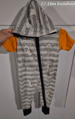 12-18m baby halloween bamboo romper