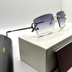 Cartier Big C Grey/Platinum Glasses PRICE FIRM