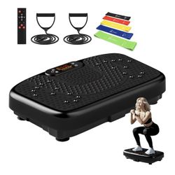 SoftGym Vibration Plate Exercise Machine for Lymphatic Drainage,Power Vibrate Stand Shake Board 450 Lbs Capacity Whole Body Workout Waver with Fitness