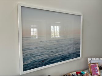 Large Framed Coastal Ocean Photography Print – Modern Beach House Wall Art
