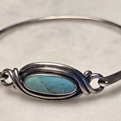 Sterling Silver Turquoise Clamp Bracelet