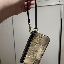 Coach Patchwork Signature Wristlet