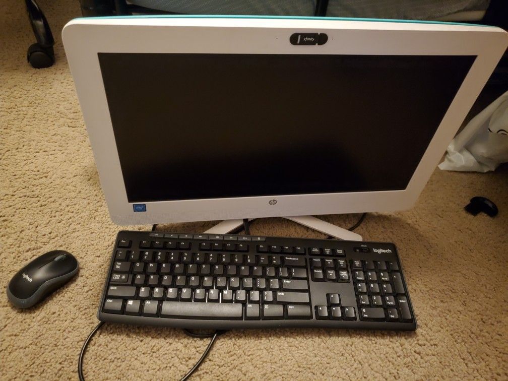 Like new ho computer. Bought last year and maybe used for a total of 10 to 12 hrs. Works great, has web cam, mouse and keyboard. My son never uses it