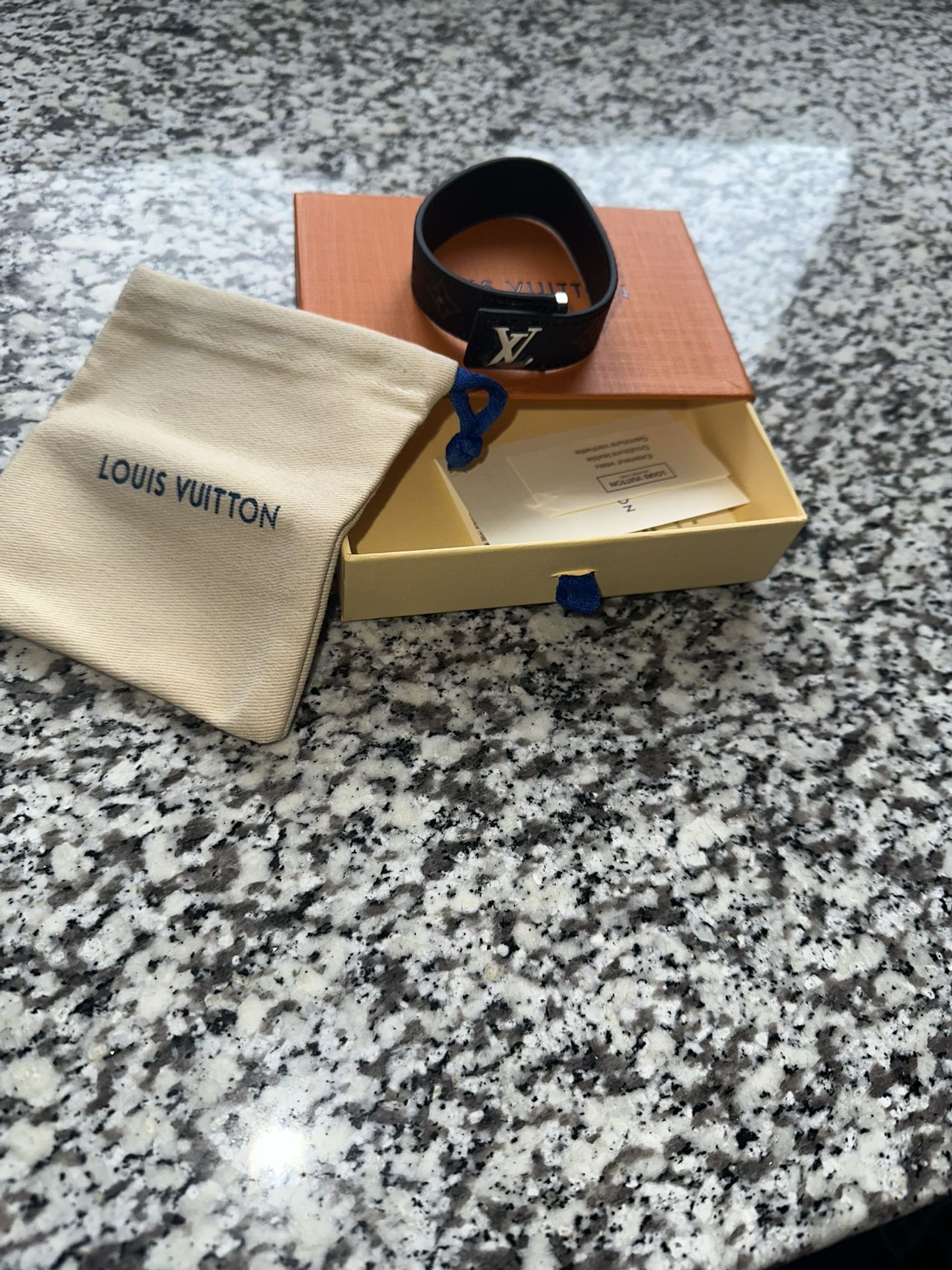 Lv Slim Bracelet Monogram Brown