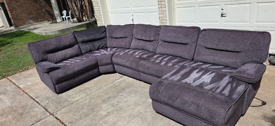 Dark Grey Recliner Sectional (Free Delivery Available)