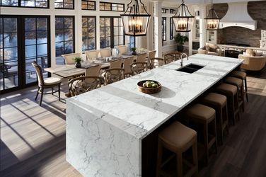Warehouse Direct SALE Prefab quartz full slab countertop-Rested Haze