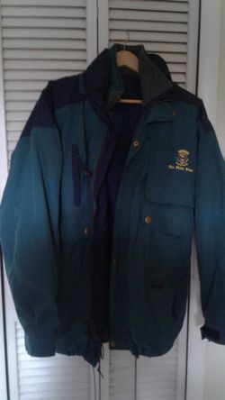 jacket, white house logo orinigal , with a vest zipped to it