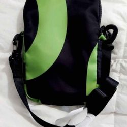 NEW! Small Nylon Crossbody Cell Phone Bag, 2 Pockets, zipper & snap (2 Available) 5.5" x 8" x 2.5"