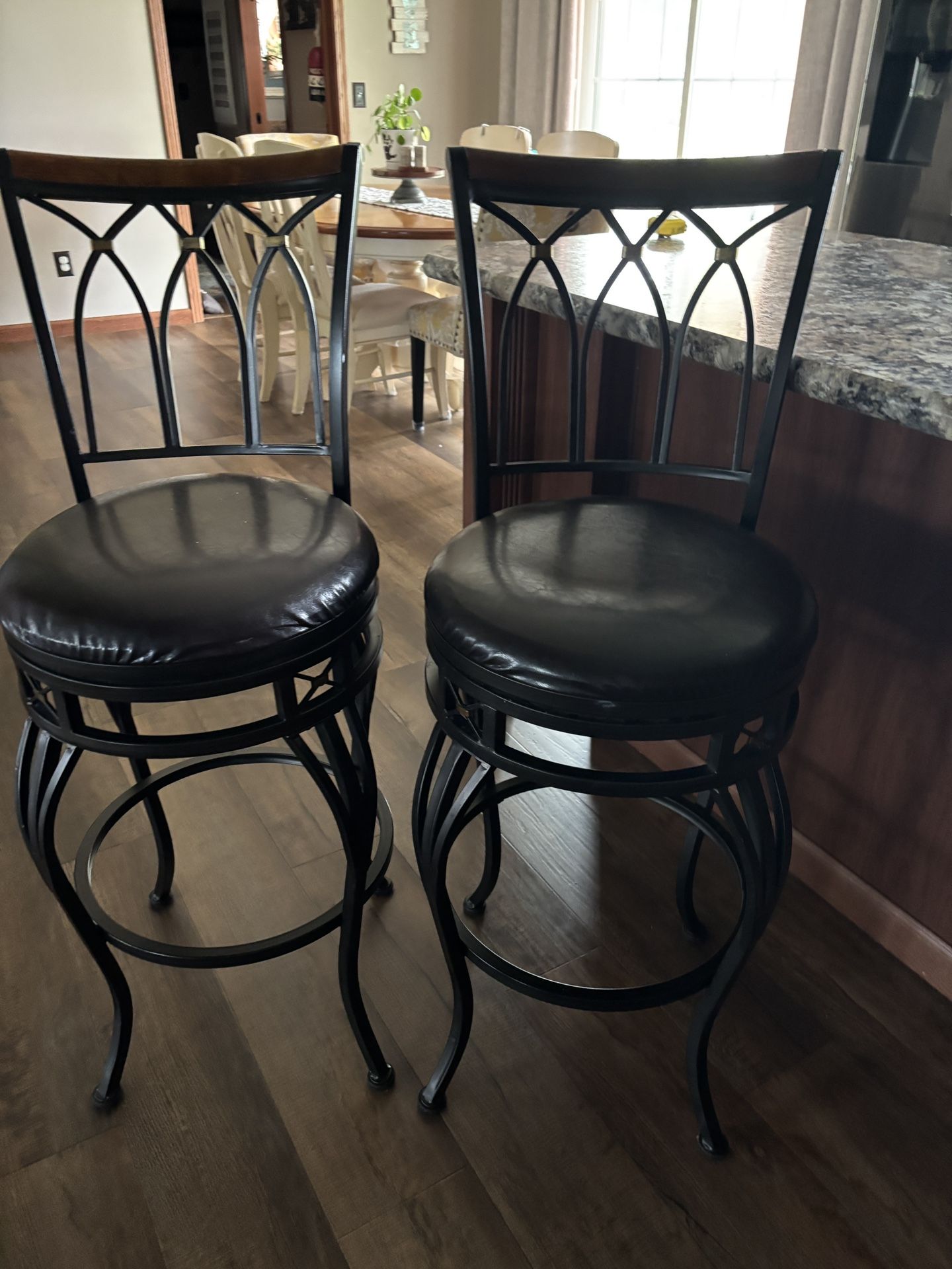 Bar height, stools
