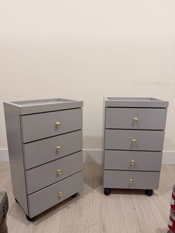 Gray drawers in wheels