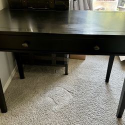 Crate & Barrel Black Writing Desk