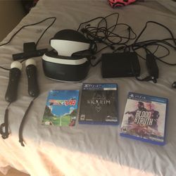 PS4 VR Bundle 3 Games Plus Set Of Move Controllers