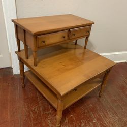 Vintage Maple Wood Empire Furniture Nightstand Colonial StyleMiddle Century