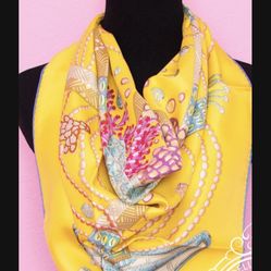 Hermes Large Size Silk Scarf