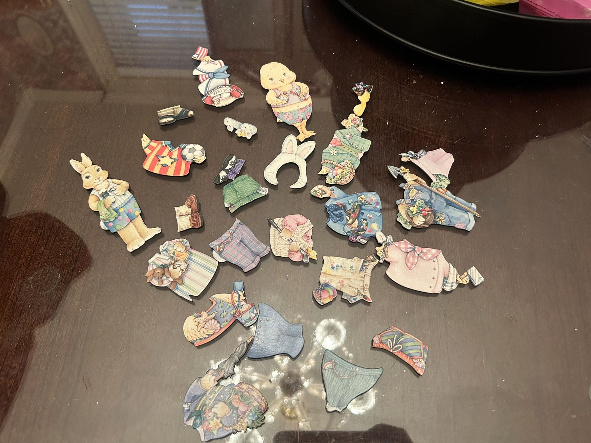 Vintage Style Y2K Magnetic Doll Play Set