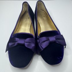 Kate Spade Astaire Velvet Ballet Flats Size 7M 