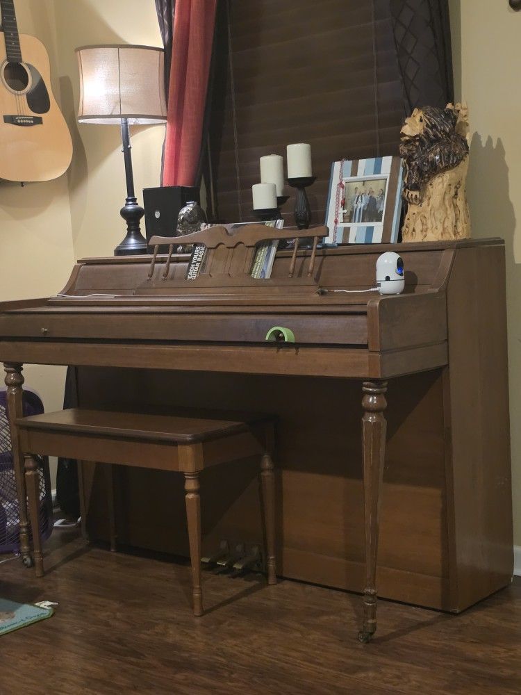 Wurlitzer upright piano.