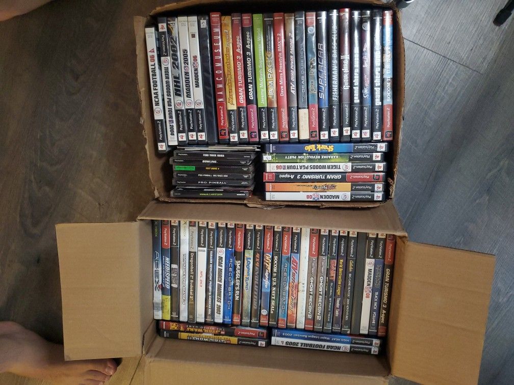 Huge Ps2 Lot Playstation 2 Bundle Some PS1 As Well