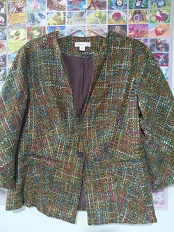 Coldwater Creek Multicolor Tweed Blazer