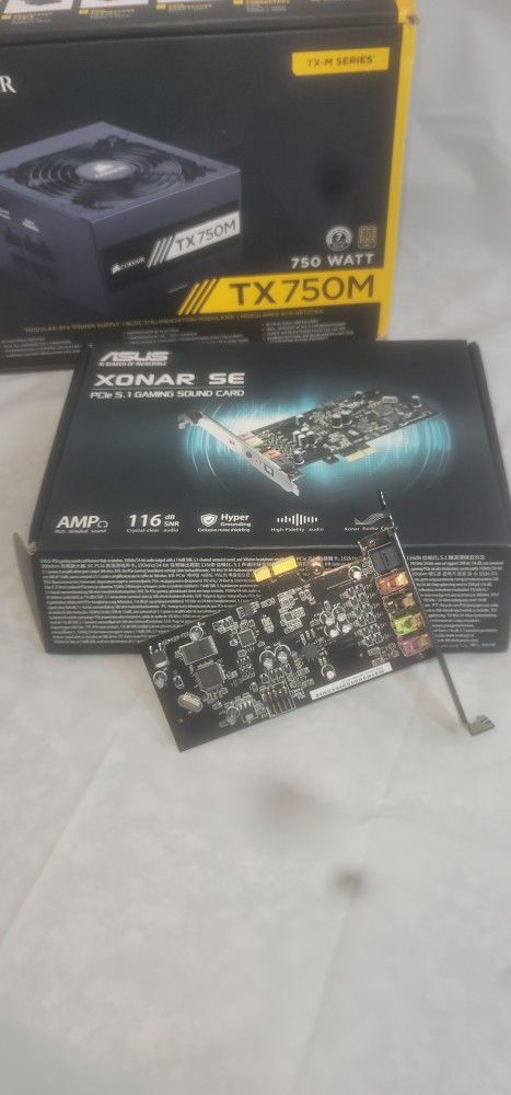 Xonar PCIe 5.1 Surround Sound Card For PC Gaming
