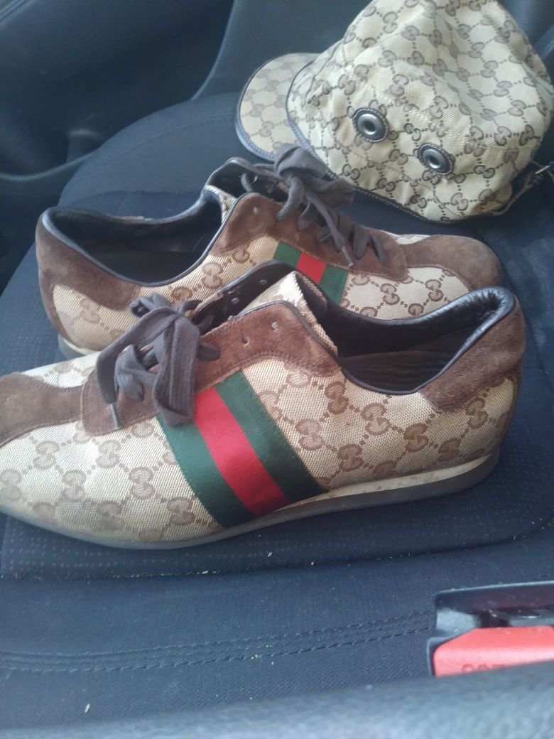 Gucci shoes and gucci hat