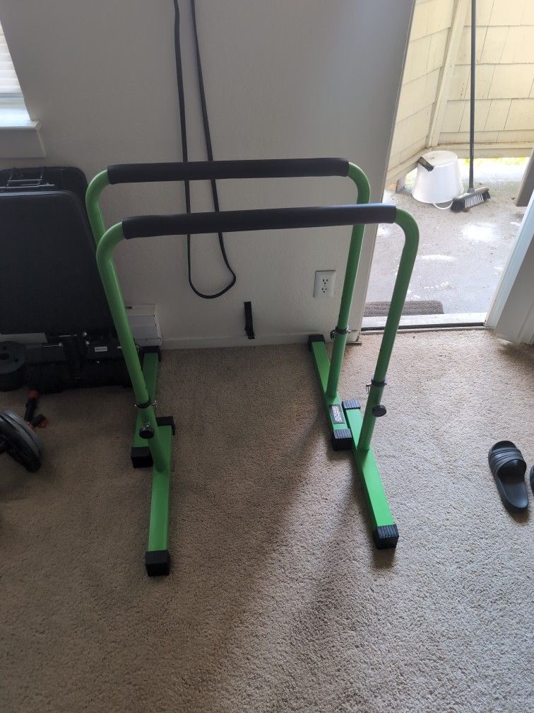Workout Bench And Dip Bars