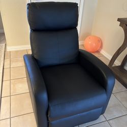 3 Recliner Chairs Black 