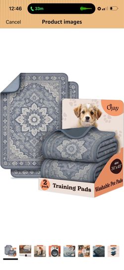 Super Absorbent Washable Pee Pads for Dogs (2-Pack) – Reusable Puppy Training Pads, 100% Waterproof
