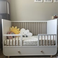 IKEA Baby Crib + Mattress + Mattress Cover 