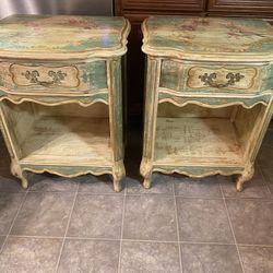 Hand Painted Vintage Night Stands