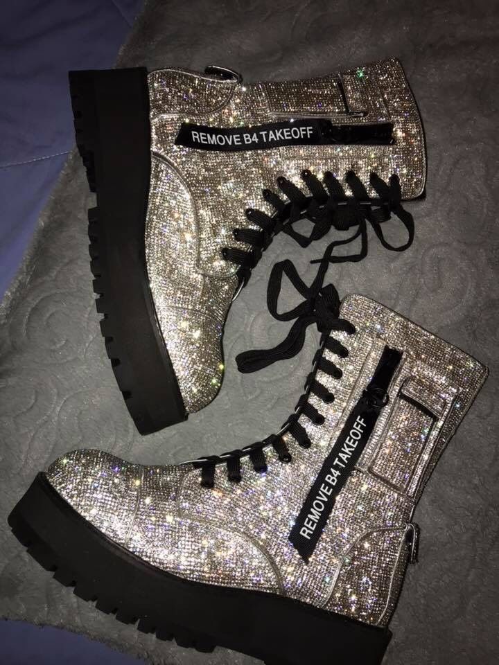 Limited Edition Billionaire Bling Dollskill Combat Boots