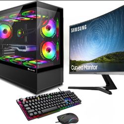 MSI GAMING PC With 32in Samsung Monitor Curved 