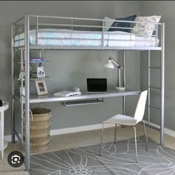 Twin Size Loft Bed With Desk Underneath 